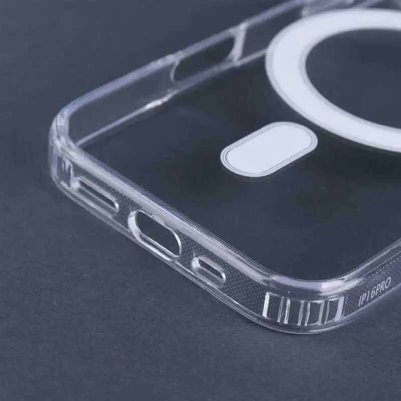 کاور مگ‌ سیف دار شفاف Clear Case Magnetic آیفون iPhone 16 Pro Max