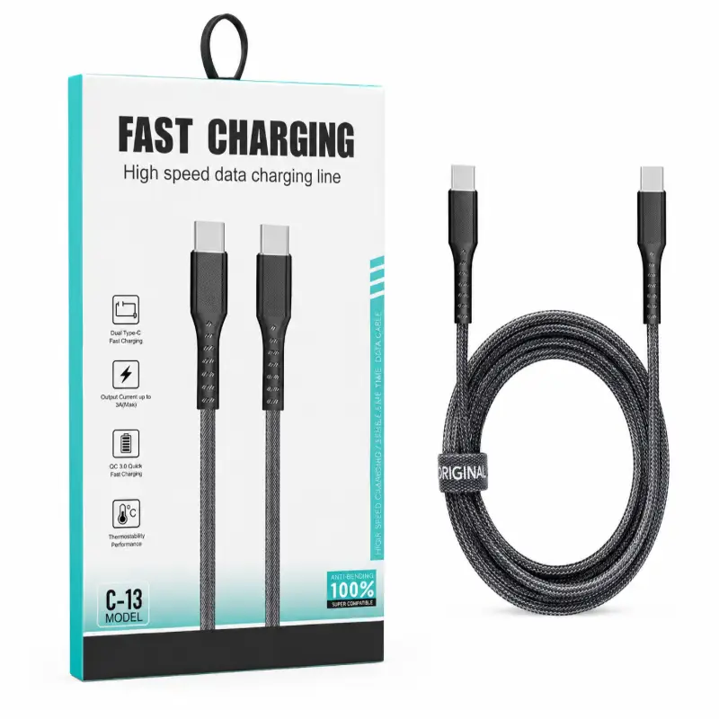 کابل شارژ دوسر تایپ سی سوپرفست برزنتی Merdeng مدل C-13