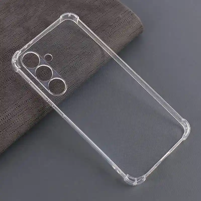 کاور ژله ای ضربه گیر بی رنگ سامسونگ Galaxy S24 FE محافظ لنزدار